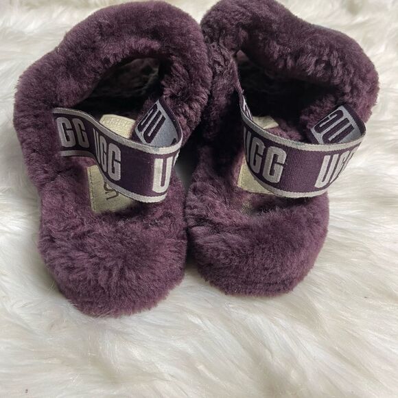 Ugg Australia Fluff Yeah Slide Purple three shades of blue Size8 - Picture 4 of 10